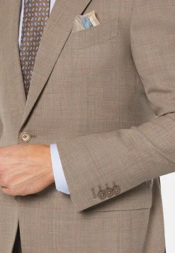 Abito Beige Principe Di Galles In Pura Lana