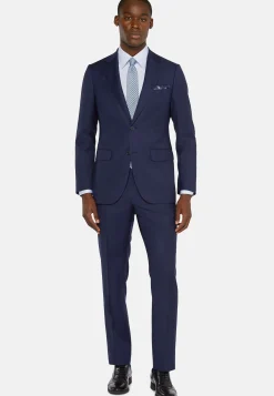 Abito Navy Blu Principe Di Galles In Pura Lana
