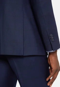 Abito Navy Blu Principe Di Galles In Pura Lana