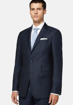Abito Navy Blu Strutturato In Lana