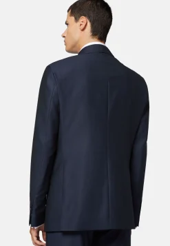Abito Navy Blu Strutturato In Lana