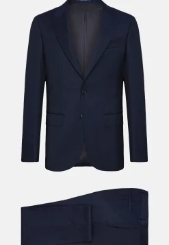 Abito Navy Blu Strutturato In Lana