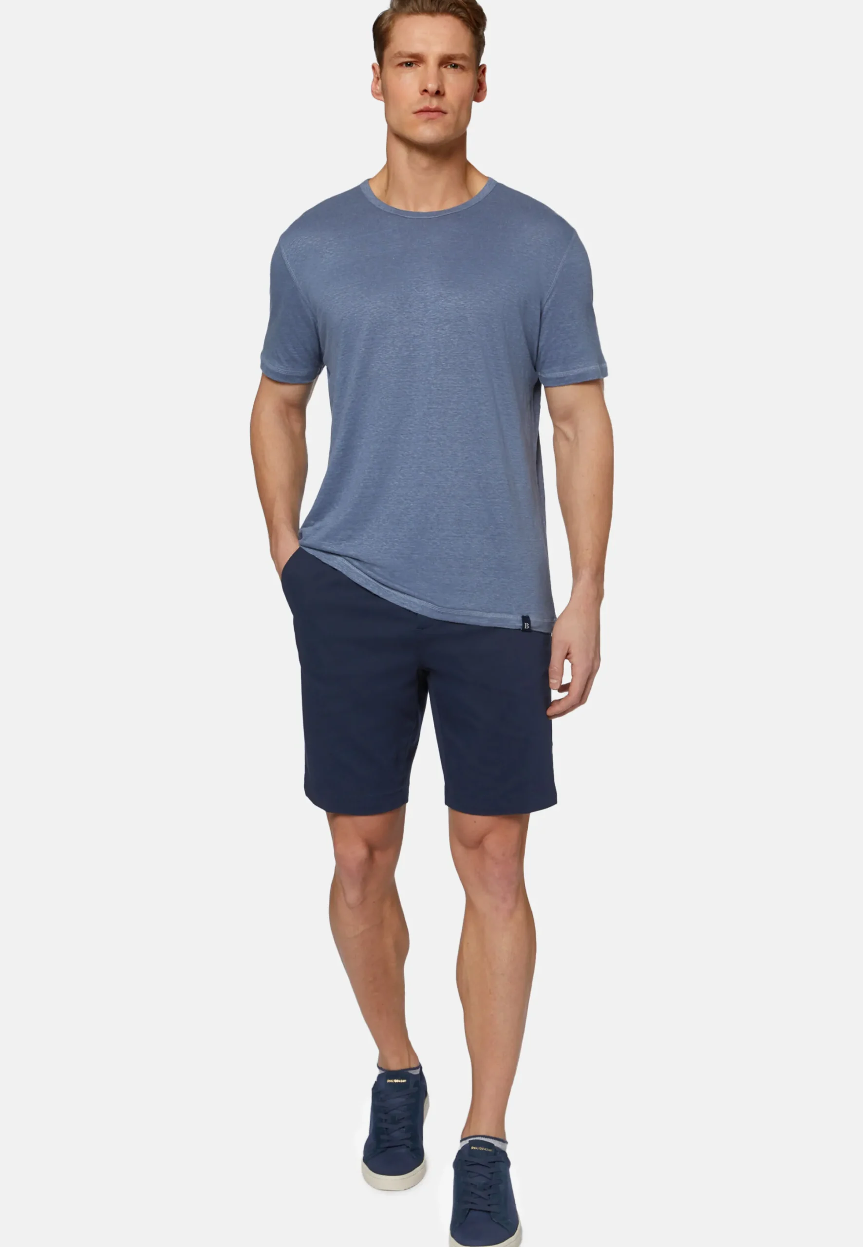 Bermuda In Cotone Tencel Elasticizzato