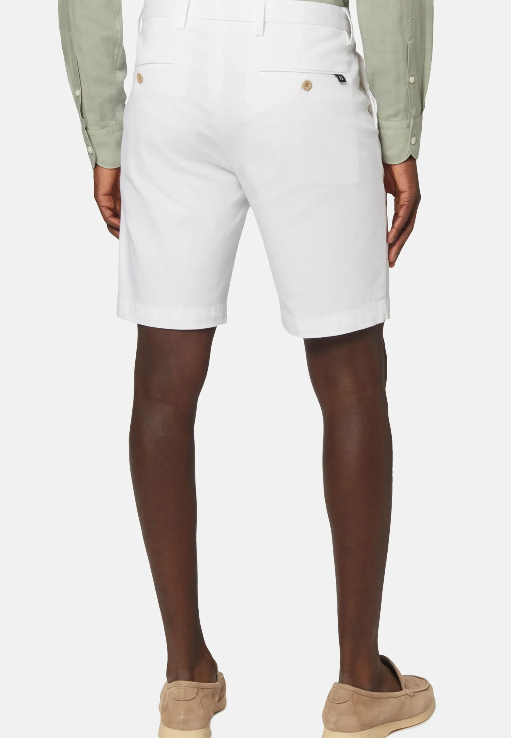Bermuda In Cotone Tencel Elasticizzato