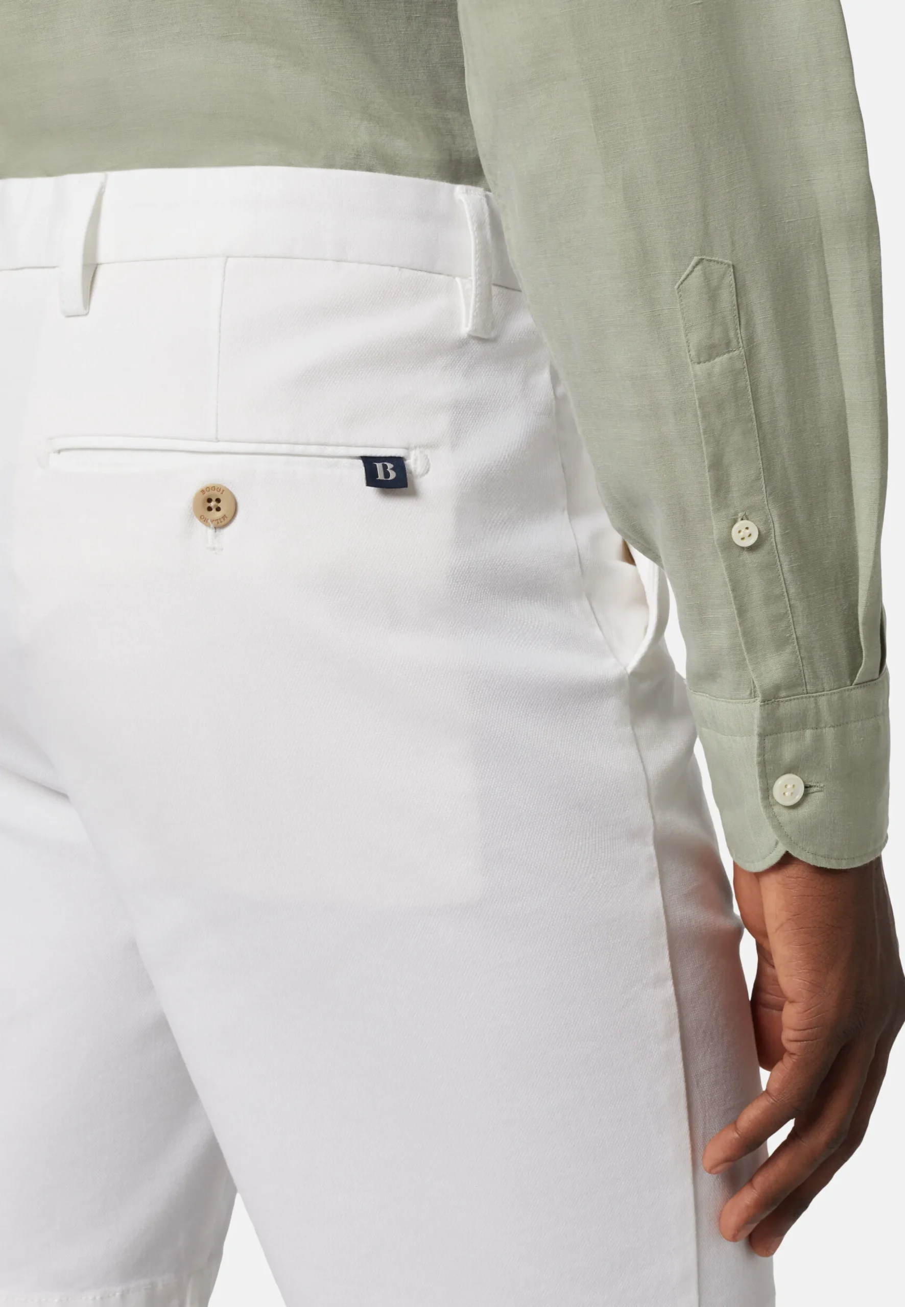 Bermuda In Cotone Tencel Elasticizzato