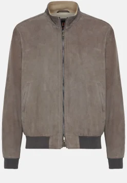 Bomber In Vera Pelle Scamosciata