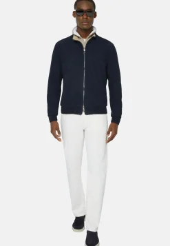 Bomber In Vera Pelle Scamosciata