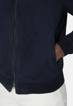 Bomber In Vera Pelle Scamosciata