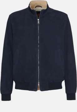 Bomber In Vera Pelle Scamosciata