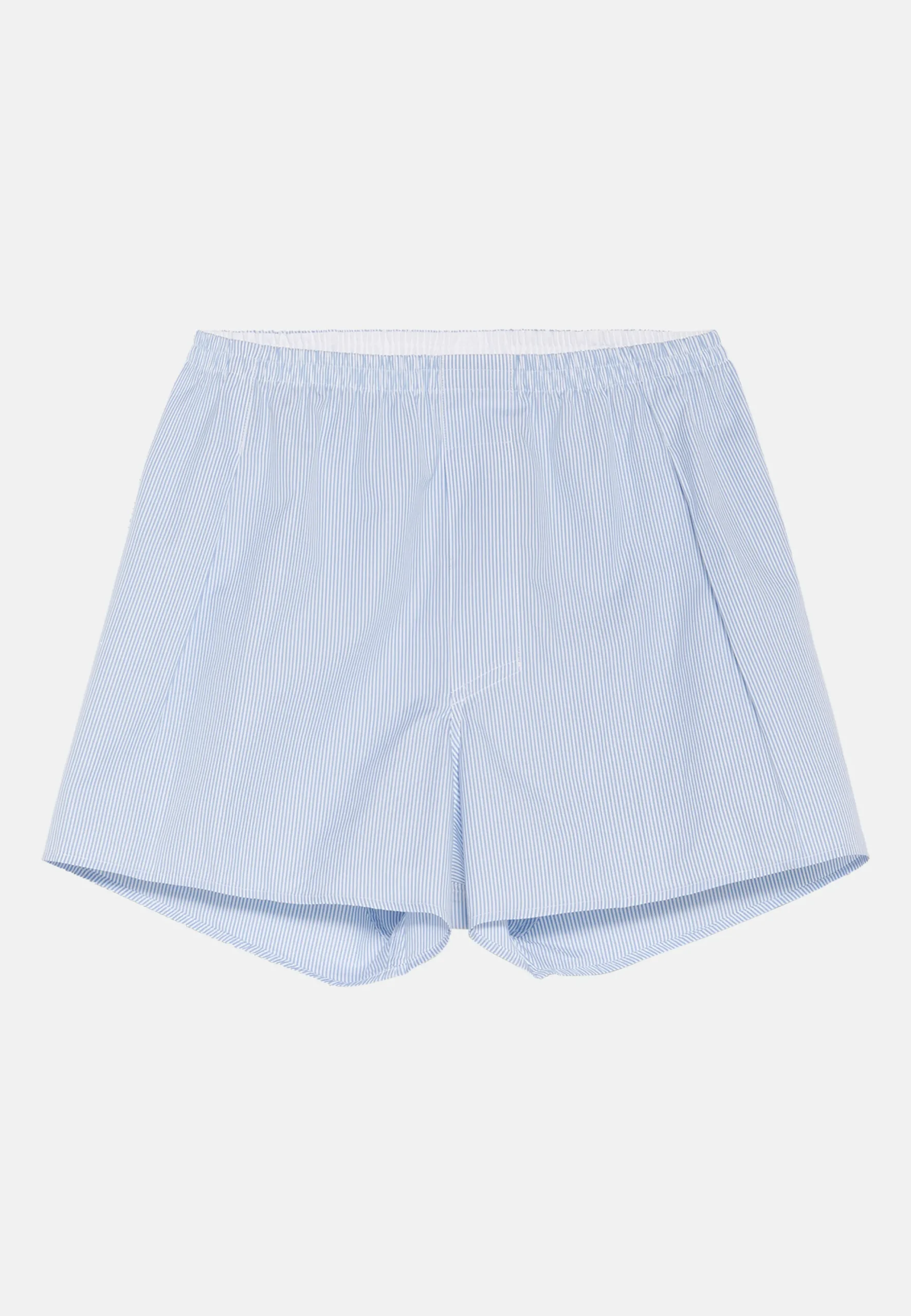 Boxer In Cotone A Righe Azzurre