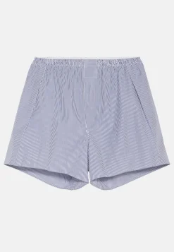 Boxer In Cotone A Righe Blu