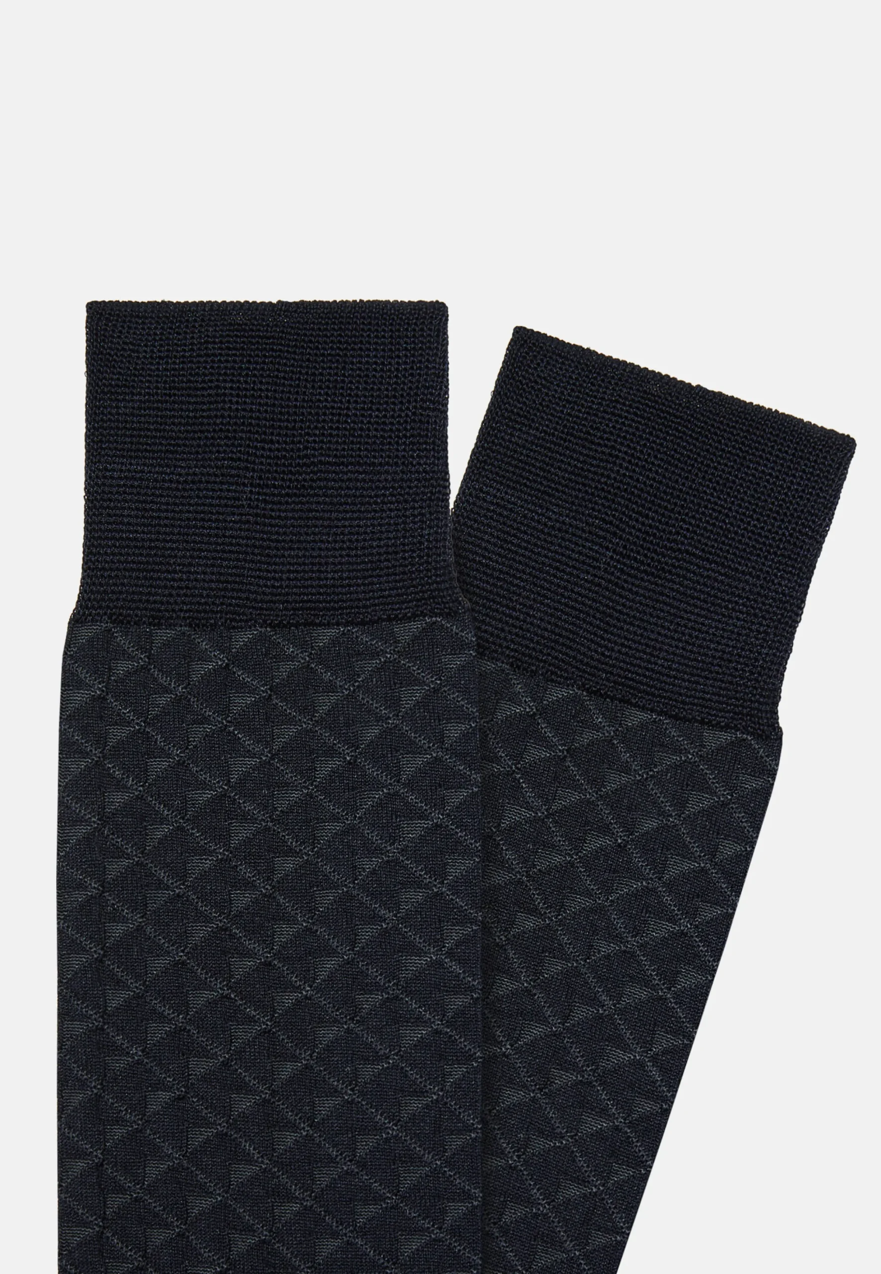 Calze Jacquard In Misto Cotone Organico