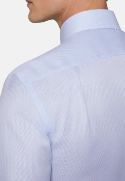 Camicia A Quadretti Azzurri In Cotone Regular Fit