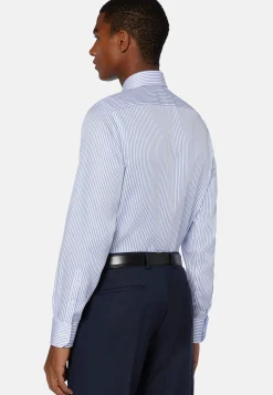 Camicia A Righe Royal In Twill Di Cotone Slim
