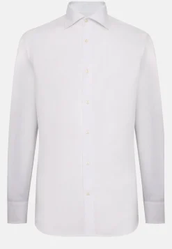 Camicia Azzurra In Cotone Dobby Regular Fit