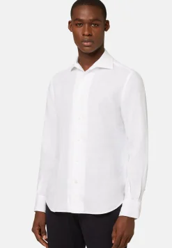 Camicia Azzurra In Lino Regular Fit