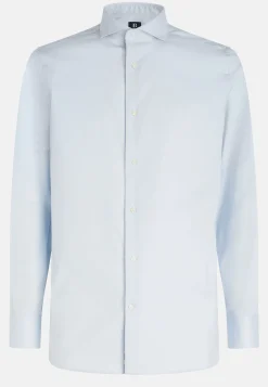 Camicia Azzurra In Pin Point Di Cotone Regular Fit