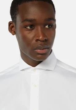 Camicia Azzurra In Pin Point Di Cotone Regular Fit