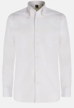 Camicia Azzurra In Pin Point Di Cotone Regular Fit