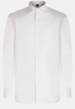 Camicia Azzurra In Pin Point Di Cotone Regular Fit