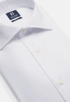 Camicia Azzurra In Twill Di Cotone Slim Fit
