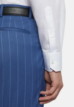 Camicia Azzurra In Twill Di Cotone Regular Fit