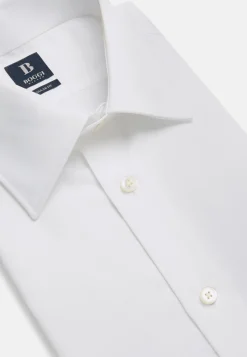 Camicia Azzurra In Twill Di Cotone Regular Fit