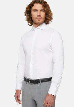 Camicia Bianca In Cotone Nylon Elasticizzato Slim