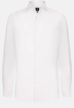 Camicia Bianca In Lino Regular Fit