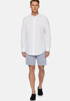 Camicia Bianca In Seersucker Regular Fit