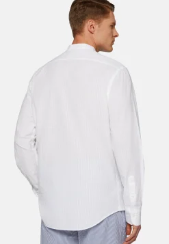 Camicia Bianca In Seersucker Regular Fit