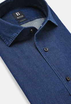 Camicia In Denim Di Cotone Regular Fit