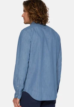 Camicia In Denim Di Cotone Regular Fit