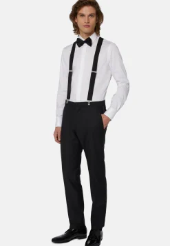 Camicia In Raso Di Cotone Slim Fit
