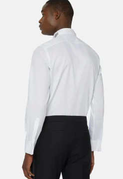 Camicia In Raso Di Cotone Slim Fit