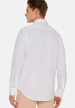 Camicia Nera In Cotone E COOLMAX® Slim Fit
