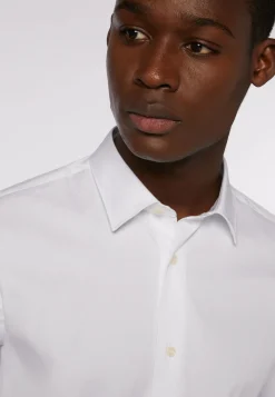Camicia Nera In Cotone Elasticizzato Slim Fit