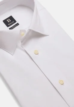 Camicia Nera In Cotone Elasticizzato Slim Fit