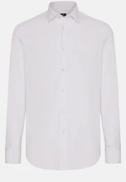 Camicia Nera In Cotone Elasticizzato Slim Fit