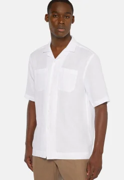 Camicia Over Camp Beige In Lino