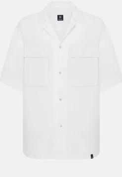 Camicia Over Camp Navy In Lino