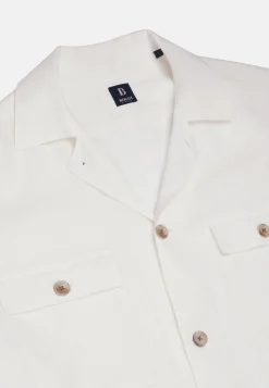 Camicia Over Camp Sabbia In Lino