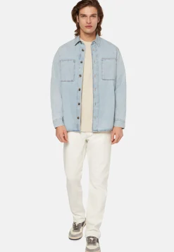 Camicia Over In Denim Di Cotone
