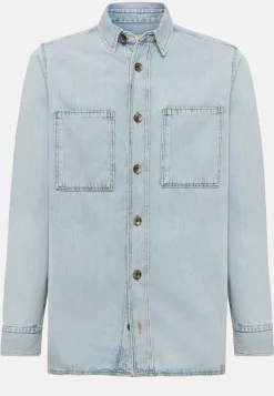 Camicia Over In Denim Di Cotone