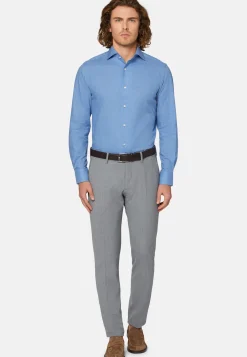 Camicia Rosa In Cotone Dobby Regular Fit