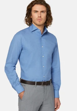 Camicia Rosa In Cotone Dobby Regular Fit