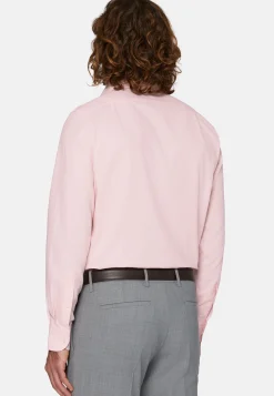 Camicia Rosa In Cotone Dobby Regular Fit