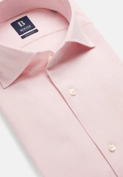 Camicia Rosa In Cotone Dobby Regular Fit