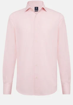 Camicia Rosa In Cotone Dobby Regular Fit