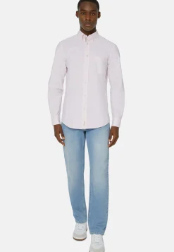 Camicia Rosa In Oxford Di Cotone Organico Reg